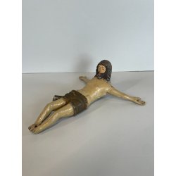 ANTICO PICCOLO CROCIFISSO CRISTO LEGNO GESSO EPOCA '800 SCULTURA RELIGIOSA CROCE
