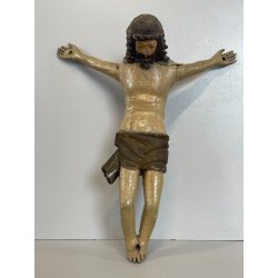 ANTICO PICCOLO CROCIFISSO CRISTO LEGNO GESSO EPOCA '800 SCULTURA RELIGIOSA CROCE