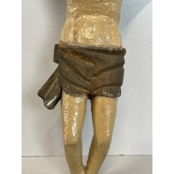 ANTICO PICCOLO CROCIFISSO CRISTO LEGNO GESSO EPOCA '800 SCULTURA RELIGIOSA CROCE