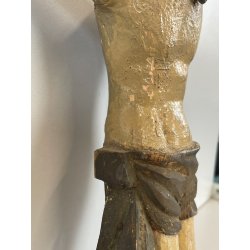 ANTICO PICCOLO CROCIFISSO CRISTO LEGNO GESSO EPOCA '800 SCULTURA RELIGIOSA CROCE