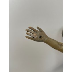 ANTICO PICCOLO CROCIFISSO CRISTO LEGNO GESSO EPOCA '800 SCULTURA RELIGIOSA CROCE
