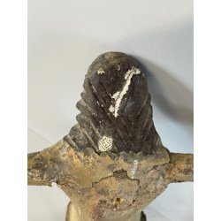 ANTICO PICCOLO CROCIFISSO CRISTO LEGNO GESSO EPOCA '800 SCULTURA RELIGIOSA CROCE