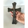 antico CROCIFISSO GESU' CRISTO preghiera DECO' art nouveau CROCE primi '900