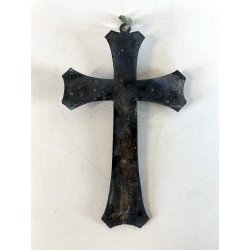 antico CROCIFISSO GESU' CRISTO preghiera DECO' art nouveau CROCE primi '900