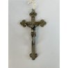 CROCIFISSO antico GESU' CRISTO preghiera CROCE in stile bizantino '900
