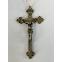 CROCIFISSO antico GESU' CRISTO preghiera CROCE in stile bizantino '900