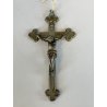 CROCIFISSO antico GESU' CRISTO preghiera CROCE in stile bizantino '900