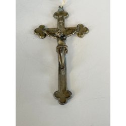 CROCIFISSO antico GESU' CRISTO preghiera CROCE in stile bizantino '900