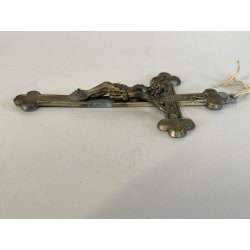 CROCIFISSO antico GESU' CRISTO preghiera CROCE in stile bizantino '900
