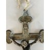 CROCIFISSO antico GESU' CRISTO preghiera CROCE in stile bizantino '900