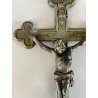 CROCIFISSO antico GESU' CRISTO preghiera CROCE in stile bizantino '900