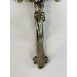 CROCIFISSO antico GESU' CRISTO preghiera CROCE in stile bizantino '900