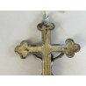 CROCIFISSO antico GESU' CRISTO preghiera CROCE in stile bizantino '900