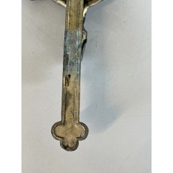 CROCIFISSO antico GESU' CRISTO preghiera CROCE in stile bizantino '900