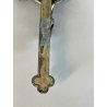 CROCIFISSO antico GESU' CRISTO preghiera CROCE in stile bizantino '900
