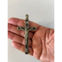 antico CIONDOLO GESU crocifisso pettorale CROCE della buona morte PENDENTE