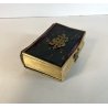 antico LIBRO PREGHIERE IHS tascabile VITTORIANO messale DEVOZIONARIO epoca 1878