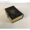 antico LIBRO PREGHIERE IHS tascabile VITTORIANO messale DEVOZIONARIO epoca 1878