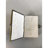 antico LIBRO PREGHIERE IHS tascabile VITTORIANO messale DEVOZIONARIO epoca 1878