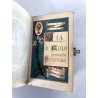 antico LIBRO PREGHIERE IHS tascabile VITTORIANO messale DEVOZIONARIO epoca 1878