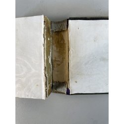 antico LIBRO PREGHIERE IHS tascabile VITTORIANO messale DEVOZIONARIO epoca 1878
