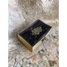 antico LIBRO PREGHIERE IHS tascabile VITTORIANO messale DEVOZIONARIO epoca 1878