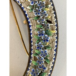 CORNICE portafoto ANTICA in MICROMOSAICO epoca '800 stile VITTORIANO restaurare