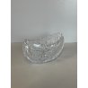 CIOTOLA SVUOTATASCHE OVALE VETRO CRISTALLO BOEMIA DESIGN MID CENTURY SFACCETTATA