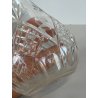BOTTIGLIA VETRO CRISTALLO BOEMIA DESIGN MID CENTURY SFACCETTATA VASO PORTA FIORI