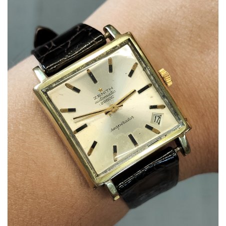 ANTICO OROLOGIO POLSO Zenith 28800 Automatic Respirator X LAMINATO ORO Old Watch