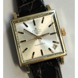 ANTICO OROLOGIO POLSO Zenith 28800 Automatic Respirator X LAMINATO ORO Old Watch