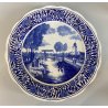 PIATTO da PARETE CERAMICA Delfts BOSH F.es Keramis LA LOUVIERE BELGIO ø 34,5 cm