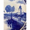 PIATTO da PARETE CERAMICA Delfts BOSH F.es Keramis LA LOUVIERE BELGIO ø 34,5 cm