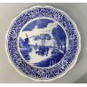 PIATTO da PARETE CERAMICA Delfts BOSH F.es Keramis LA LOUVIERE BELGIO ø 34,5cm