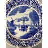 PIATTO da PARETE CERAMICA Delfts BOSH F.es Keramis LA LOUVIERE BELGIO ø 34,5cm
