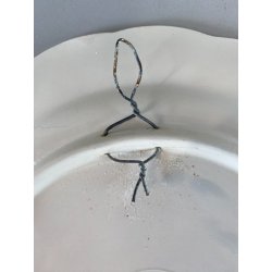PIATTO da PARETE CERAMICA Delfts BOSH F.es Keramis LA LOUVIERE BELGIO ø 34,5cm