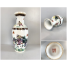 VASO PORCELLANA CINESE NANCHINO ISTORIATO SCENE GUERRIERI CRAQUELé 25 cm/h '50