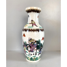 VASO PORCELLANA CINESE NANCHINO ISTORIATO SCENE GUERRIERI CRAQUELé 25 cm/h '50