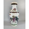 VASO PORCELLANA CINESE NANCHINO ISTORIATO SCENE GUERRIERI CRAQUELé 25 cm/h '50