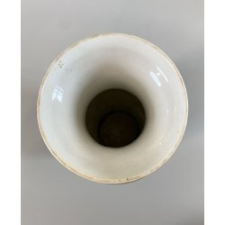 VASO PORCELLANA CINESE NANCHINO ISTORIATO SCENE GUERRIERI CRAQUELé 25 cm/h '50