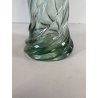 VASO VETRO SOMMERSO Murano DESIGN SWIRL VERDE TRASPARENTE COSTOLATO RITORTO '50