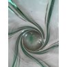 VASO VETRO SOMMERSO Murano DESIGN SWIRL VERDE TRASPARENTE COSTOLATO RITORTO '50