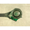 VASO VETRO SOMMERSO Murano DESIGN SWIRL VERDE TRASPARENTE COSTOLATO RITORTO '50
