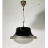 LAMPADARIO SOSPENSIONE DESIGN Sergio Mazza Tau VETRO ACCIAIO CROMATO ANNI 60