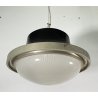 LAMPADARIO SOSPENSIONE DESIGN Sergio Mazza Tau VETRO ACCIAIO CROMATO ANNI 60