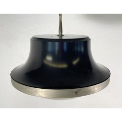 LAMPADARIO SOSPENSIONE DESIGN Sergio Mazza Tau VETRO ACCIAIO CROMATO ANNI 60