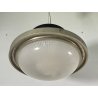 LAMPADARIO SOSPENSIONE DESIGN Sergio Mazza Tau VETRO ACCIAIO CROMATO ANNI 60
