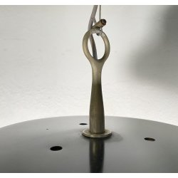 LAMPADARIO SOSPENSIONE DESIGN Sergio Mazza Tau VETRO ACCIAIO CROMATO ANNI 60