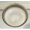 LAMPADARIO SOSPENSIONE DESIGN Sergio Mazza Tau VETRO ACCIAIO CROMATO ANNI 60
