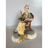 SCULTURA "La Nonna" Tiche TOSCA PORCELLANA Biscuit CAPODIMONTE 22 cm/h '900